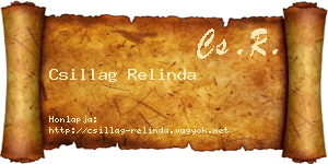 Csillag Relinda névjegykártya